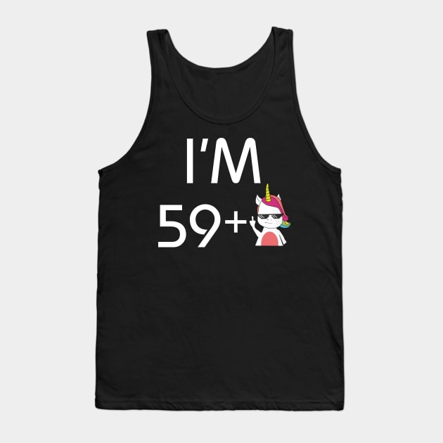 I Am 60 Years Old Funny Unicorn 60th Birthday Gift Tank Top by EduardjoxgJoxgkozlov